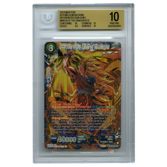 God Grade BGS 10 Pristine SS3 Son Goku Wrath of the Dragon Secret Rare Dragon Ball Super card in a protective slab