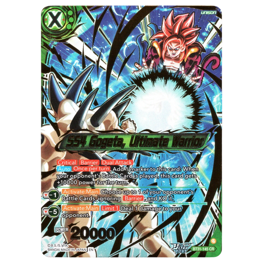 SS4 Gogeta, Ultimate Warrior BT31-145 CR Trading Card Bandai