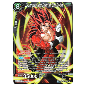 God Grade SS4 Limit Breaker Vegito Crimson Flash Super Rare Dragon Ball Super Masters trading card