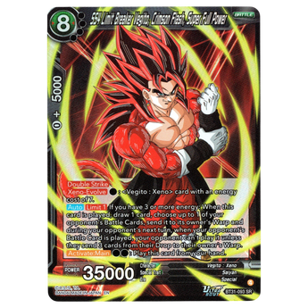 SS4 Limit Breaker Vegito, Crimson Flash, Super Full Power BT31-093 SR Trading Card Bandai