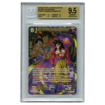God Grade BGS 9.5 graded SS4 Son Goku Power of Awakened Bonds Dragon Ball Super Masters card in protective slab