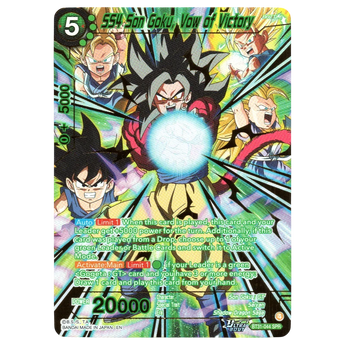 God Grade SS4 Son Goku Vow of Victory BT31-044 SPR Dragon Ball Super Masters card with vibrant holographic art