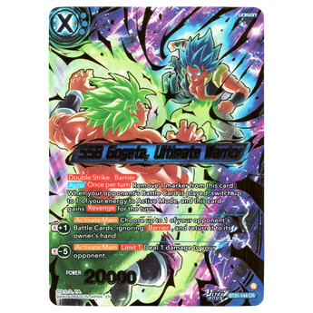 God Grade Dragon Ball Super card SSB Gogeta Ultimate Warrior BT31-144 Concept Rare with vibrant holographic foil