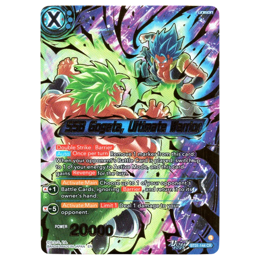 SSB Gogeta, Ultimate Warrior BT31-144 CR Trading Card Bandai