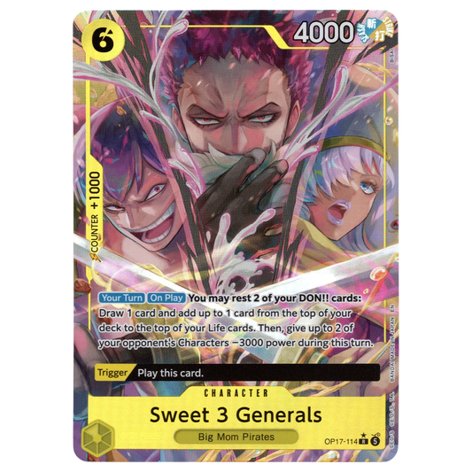 Sweet 3 Generals (Alternate Art) OP17-114 R☆ Trading Card Bandai