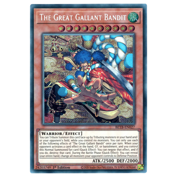 The Great Gallant Bandit BETB-EN027 Secret Rare Trading Card Konami