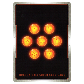 God Grade Tien Shinhan VS Son Goku BT28-145 CR Dragon Ball Super card featuring seven glowing orange Dragon Balls on a black background.