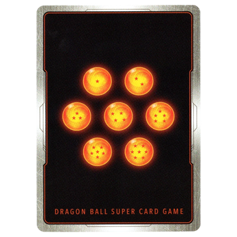 God Grade Tien Shinhan VS Son Goku BT28-145 CR Dragon Ball Super card featuring seven glowing orange Dragon Balls on a black background.