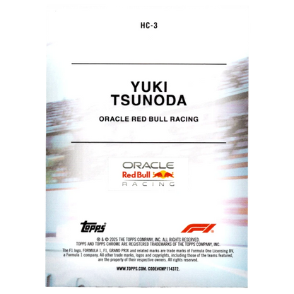 2025 Topps Chrome F1 Yuki Tsunoda Helmet Collection HC-3 Trading Card Topps