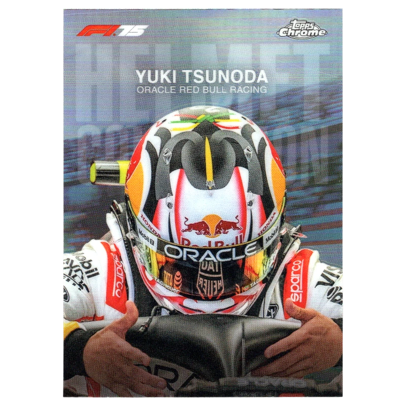 2025 Topps Chrome F1 Yuki Tsunoda Helmet Collection HC-3 Trading Card Topps