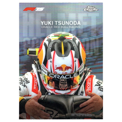 2025 Topps Chrome F1 Yuki Tsunoda Helmet Collection HC-3 Trading Card Topps