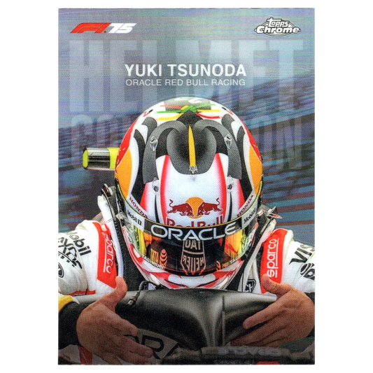 2025 Topps Chrome F1 Yuki Tsunoda Helmet Collection HC-3 Trading Card Topps