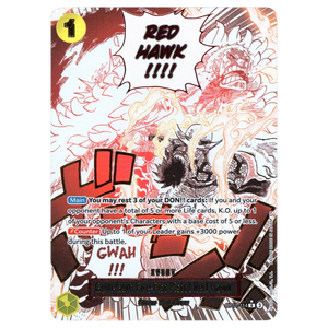 Gum-Gum Fire-Fist Pistol Red Hawk (Alternate Art) OP11-114 R☆