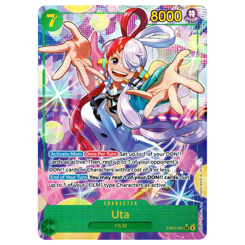 Uta (Alternate Art) EB03-061 SEC☆ Trading Card Bandai