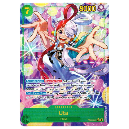 Uta (Alternate Art) EB03-061 SEC☆ Trading Card Bandai