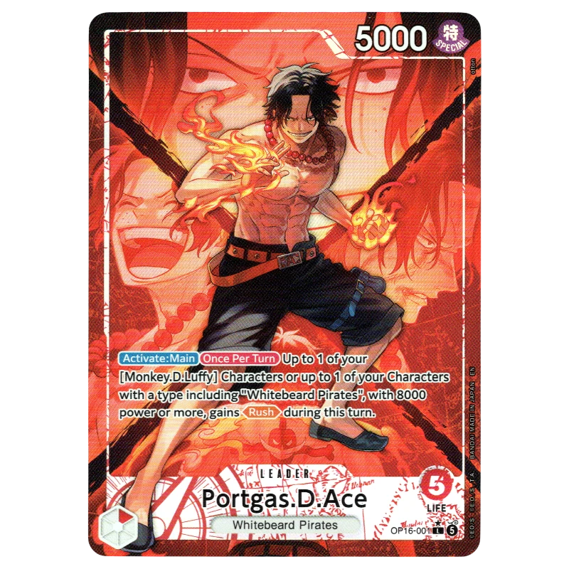 Portgas.D.Ace (Alternate Art) OP16-001 L☆ Trading Card Bandai