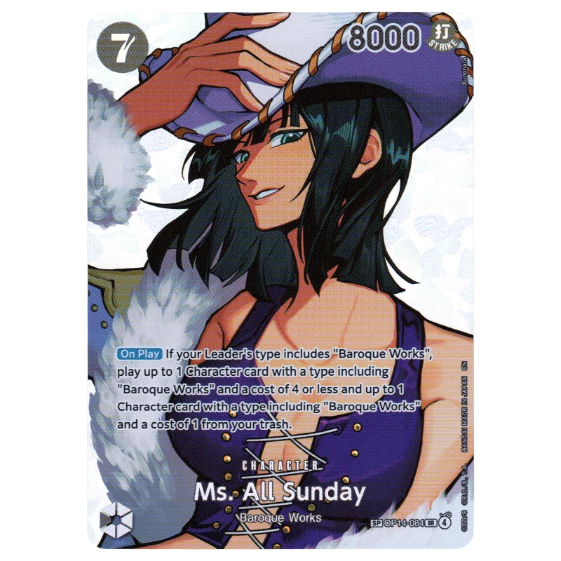 Ms. All Sunday (SP) OP14-084 SR Trading Card Bandai