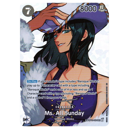 Ms. All Sunday (SP) OP14-084 SR Trading Card Bandai