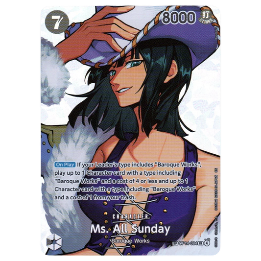 Ms. All Sunday (SP) OP14-084 SR Trading Card Bandai