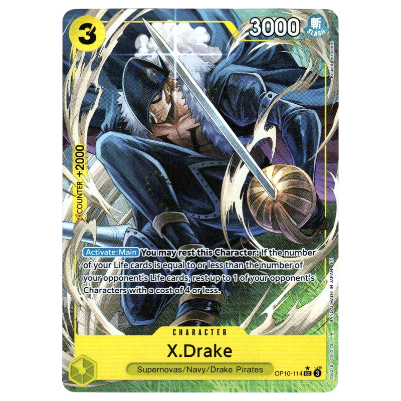 X.Drake (Alternate Art) OP10-114 UC☆ Trading Card Bandai