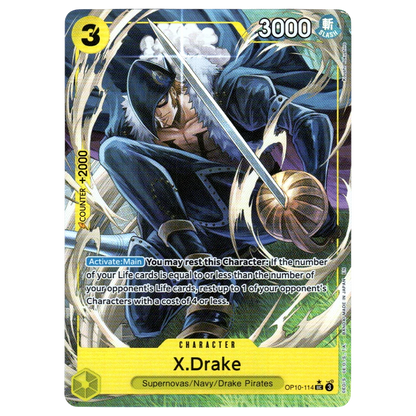 X.Drake (Alternate Art) OP10-114 UC☆ Trading Card Bandai