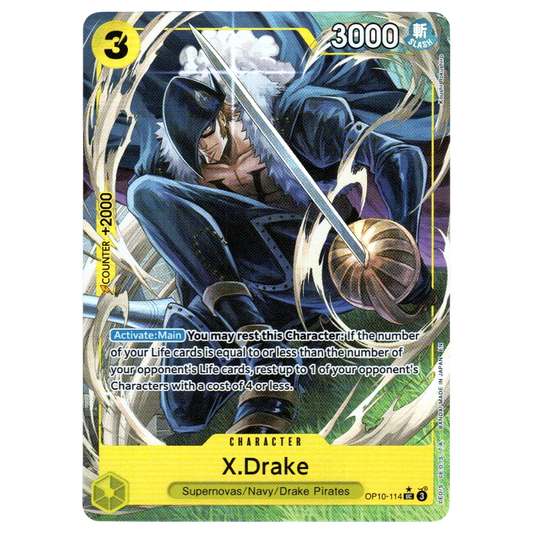 X.Drake (Alternate Art) OP10-114 UC☆ Trading Card Bandai