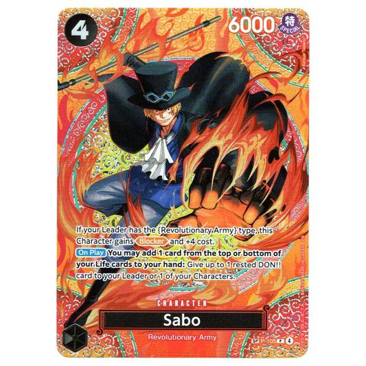 Sabo (SP) P-105 P Trading Card Bandai