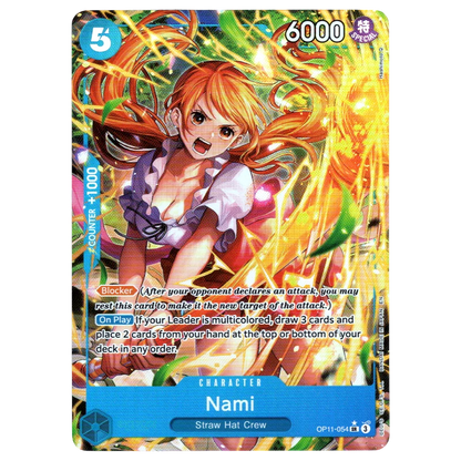 Nami (Alternate Art) OP11-054 SR☆ Trading Card Bandai