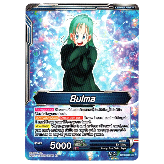 Bulma, Adventurous Bunny Girl BT30-016 SLR Trading Card Bandai