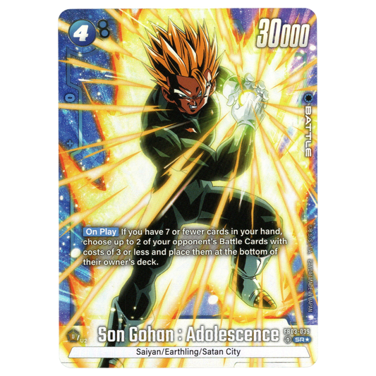 Son Gohan : Adolescence (Alternate Art) FB03-039 SR☆ Trading Card Bandai