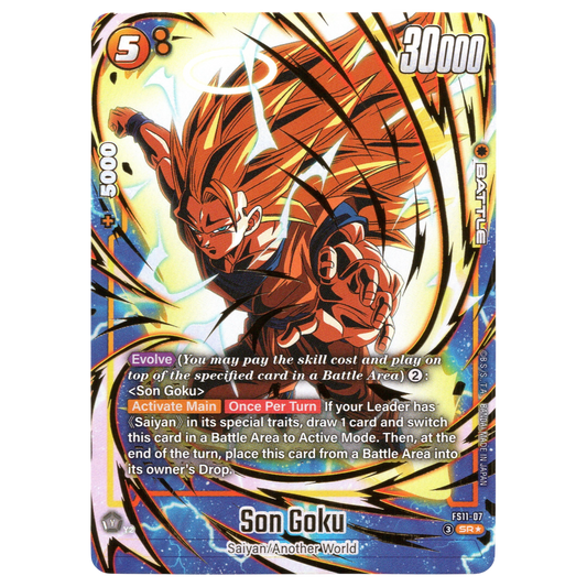 Son Goku (Gold) FS11-07 SR☆ Trading Card Bandai