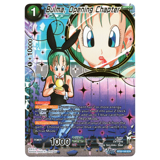 Bulma, Opening Chapter BT30-149 SCR Trading Card Bandai