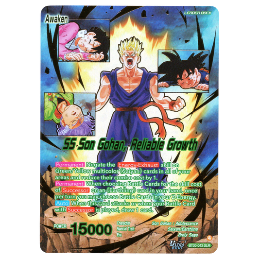 SS Son Gohan, Reliable Growth BT30-043 SLR Trading Card Bandai