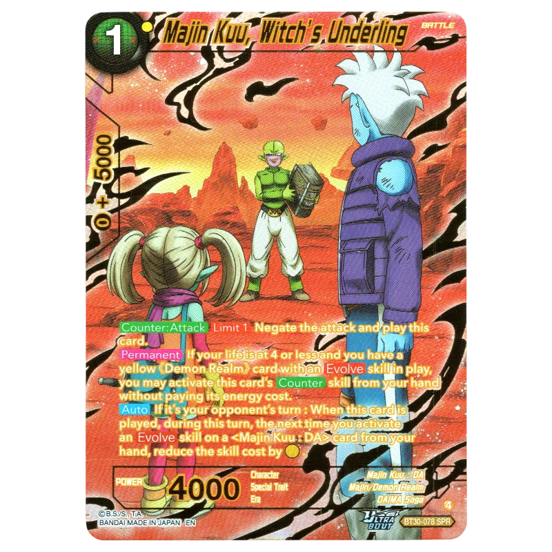 Majin Kuu, Witch's Underling BT30-078 SPR Trading Card Bandai