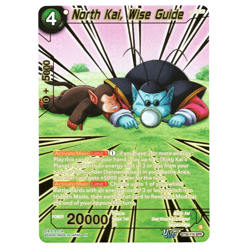 North Kai, Wise Guide BT30-114 SPR Trading Card Bandai