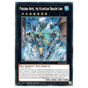 Poseidra Abyss, the Atlantean Dragon Lord 25LP - EN012 Emblazoned Secret Rare