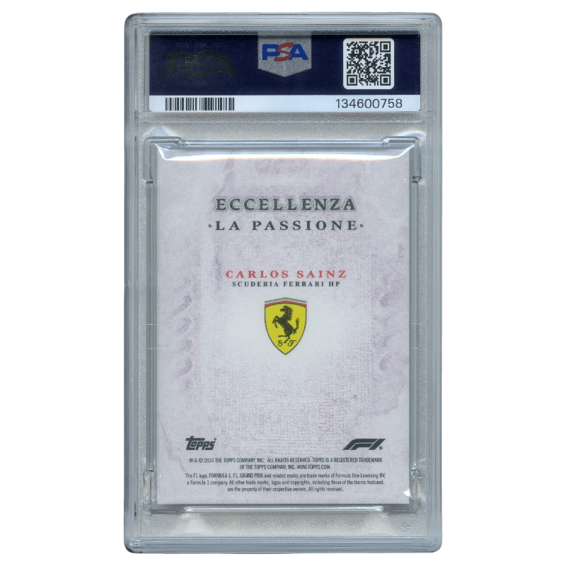 [PSA 10] 2024 F1 Eccellenza Carlos Sainz LA Passione-Purple 18/25 Trading Card Topps