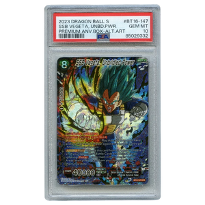 [PSA 10] SSBベジータ, 限界を超えた力 (別イラスト版) BT16-147 SCR