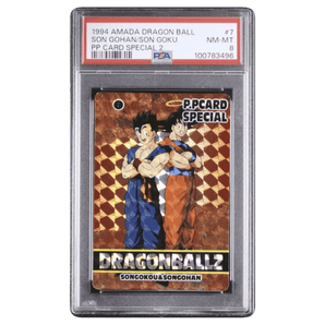 [PSA 8] Son Gohan & Son Goku 7 Prism Special 2