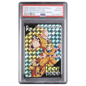 [PSA 8] Son Goku, Son Gohan & Son Goten 1230 Hard Prism