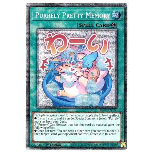 Purrely Pretty Memory (Variant Art) RA05-EN120 Starlight Rare Trading Card Konami