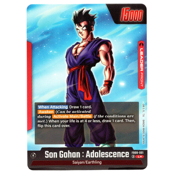 Son Gohan : Adolescence (Alternate Art) FB08 - 001 L☆