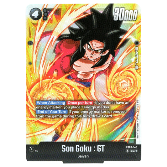Son Goku : GT FB03-140 SCR Trading Card Bandai