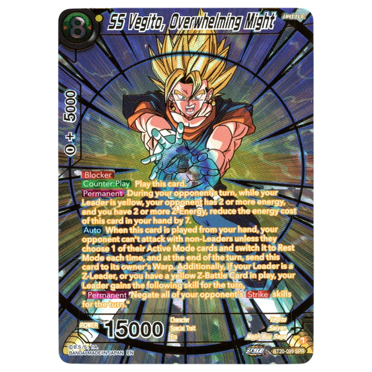 SS Vegito, Overwhelming Might BT20-099 SPR Trading Card Bandai