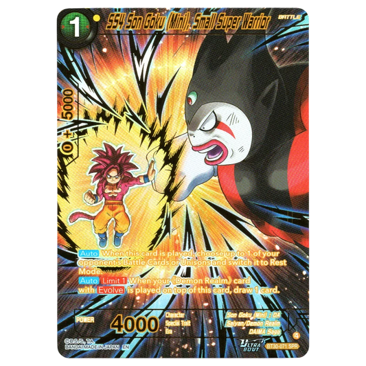 SS4 Son Goku (Mini), Small Super Warrior BT30-071 SPR Trading Card Bandai
