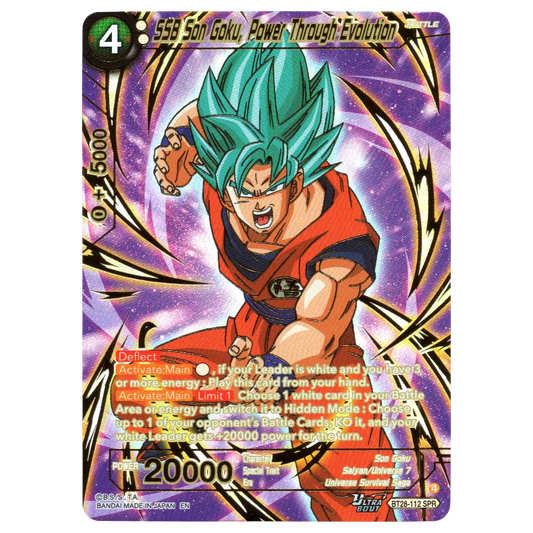 SSB Son Goku, Power Through Evolution BT28-112 SPR Trading Card Bandai