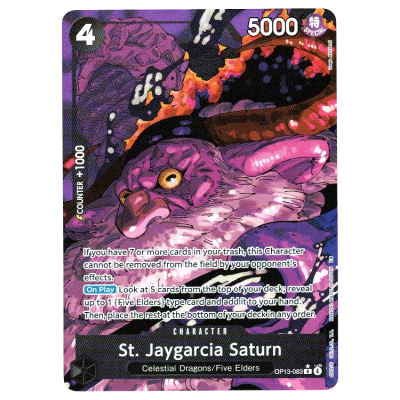 St. Jaygarcia Saturn (Alternate Art) OP13-083 R☆ Trading Card Bandai