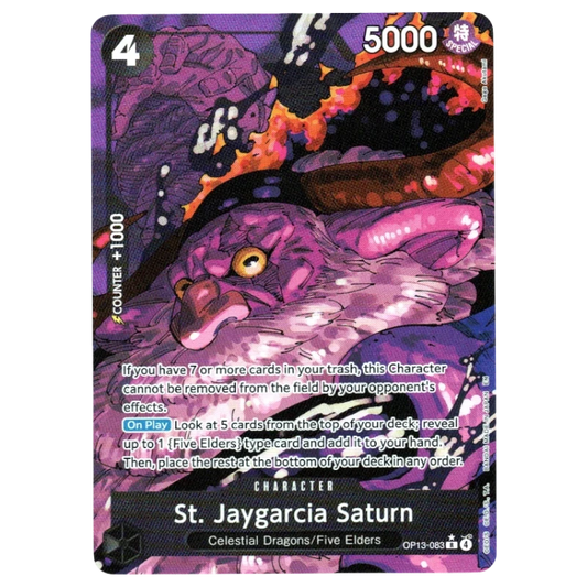 St. Jaygarcia Saturn (Alternate Art) OP13-083 R☆ Trading Card Bandai