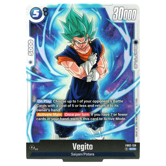 Vegito FB02-139 SCR Trading Card Bandai