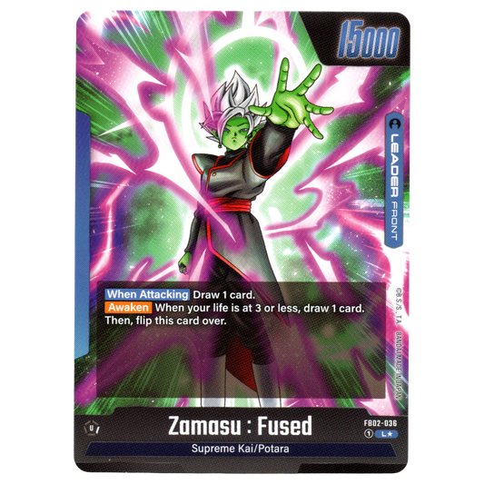 Zamasu : Fused (Alternate Art) FB02-036 L☆ Trading Card Bandai
